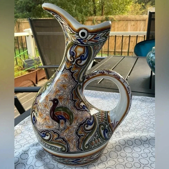 Ceramica Conimbriga Portuguese Porcelain Water Pitcher Hand Painted - Picture 3 of 6